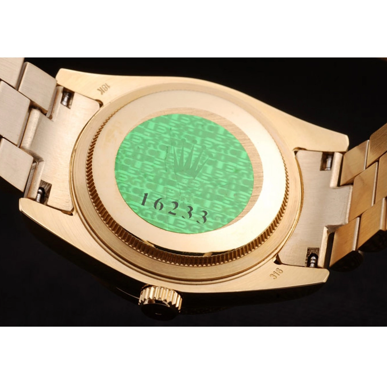 MiroTime 0820 Rolex Day-Date 18k Yellow Gold Plated Stainless Steel Gold Dial
